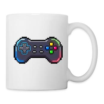 Retro Gamepad Neon Pixel Style - Mug - white - Right