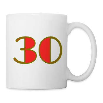 30. 30 YEARS. 30th ANNIVERSARY. 30 YEARS ANNIVERSARY. - Mug - white - Right