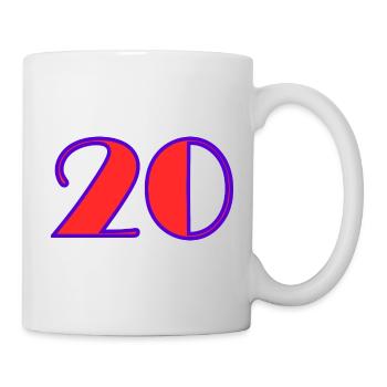 20. 20th ANNIVERSARY. 20 YEARS ANNIVERSARY. 20 YEARS. - Mug - white - Right
