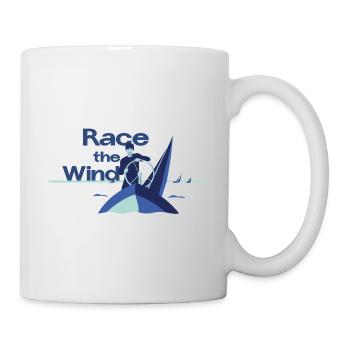 Course contre le vent – Diction du capitaine de régate de voile - Mug blanc - blanc - Droite
