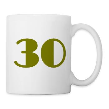 30. 30 YEARS. 30th ANNIVERSARY. 30 YEARS ANNIVERSARY. - Mug - white - Right