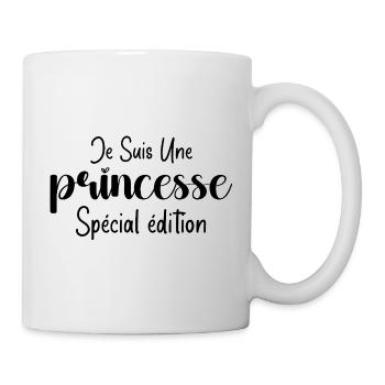 Je Suis Une Princesse Design Féminin Drôle Unique - Mug blanc - blanc - Droite