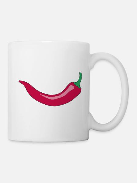 Red Chili Smile - Tasse - Weiß
