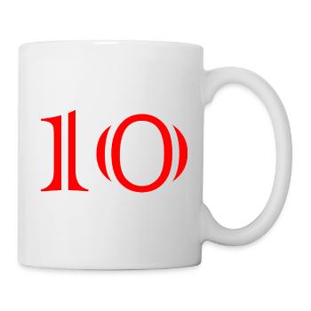 10. 10 YEARS. 10th ANNIVERSARY. 10 YEAR ANNIVERSARY. - Mug - white - Right