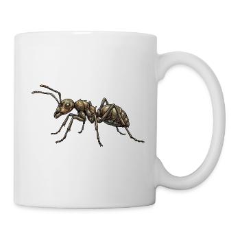 Motif graphique réaliste isolé de Ant Brown - Mug blanc - blanc - Droite