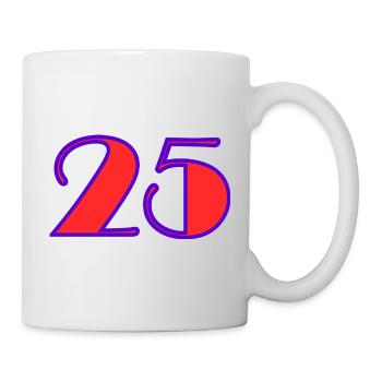 25. 25 YEARS. 25th ANNIVERSARY. 25 YEARS ANNIVERSARY. - Mug - white - Right