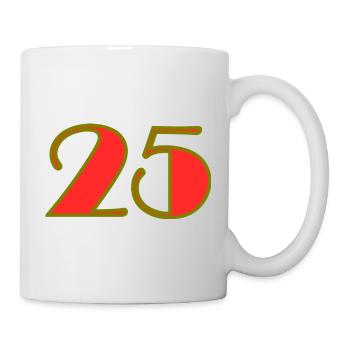 25. 25 YEARS. 25th ANNIVERSARY. 25 YEARS ANNIVERSARY. - Mug - white - Right