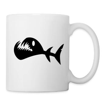 Poisson Nageur de Bataille - Mug blanc - blanc - Droite