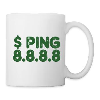 Retro Ping Glyphs in Green - Mug - white - Right