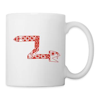 Serpent totem rouge - Mug blanc - blanc - Droite