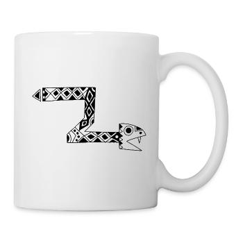 Serpent totem noir - Mug blanc - blanc - Droite