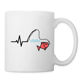 Pulse Fishing Rod Fish Colored - Mug - white - Right