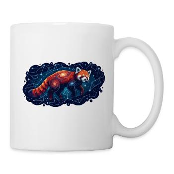 Kosmischer Roter Panda Konstellation Sternbild - Tasse - Weiß - Rechts