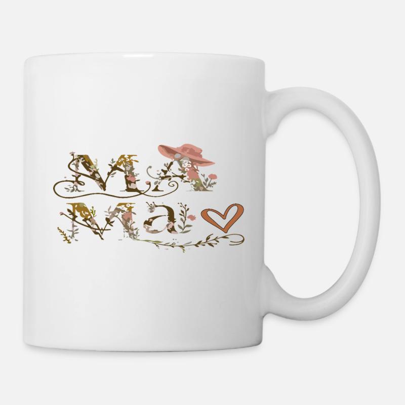 Flower Letters Mom - Mug - white