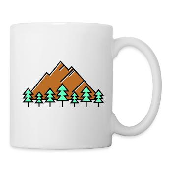 Berge Mountains Natur - Tasse - Weiß - Rechts
