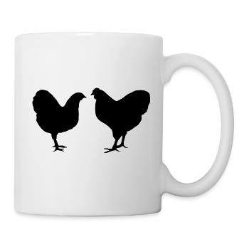 Fans de poulet - Coq - Coq - Poussins - Wyandotten - Mug blanc - blanc - Droite