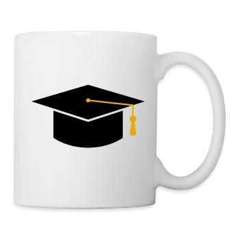 Abschlussmütze - Tasse - Weiß - Rechts