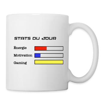 Stats du jour - gaming et humour - Mug blanc - blanc - Droite