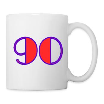 90. 90 ANS. 90e ANNIVERSAIRE. ANNIVERSAIRE 90 ANS. - Mug blanc - blanc - Droite