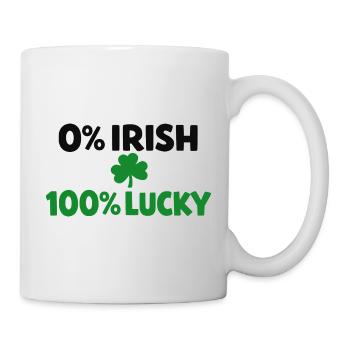 0 % irlandais, 100 % chanceux - Mug blanc - blanc - Droite
