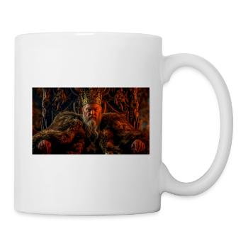 Der alte Beowulf herrscht als weiser König in der nordischen Saga - Tasse - Weiß - Rechts