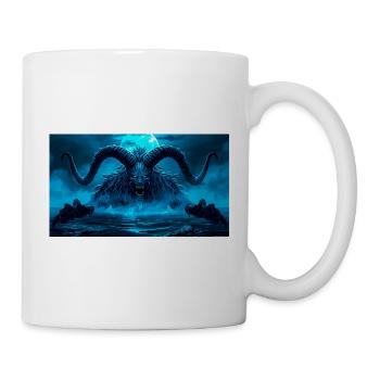 Beowulf Grendels Mutter erhebt sich aus dem Dunklen See - Tasse - Weiß - Rechts