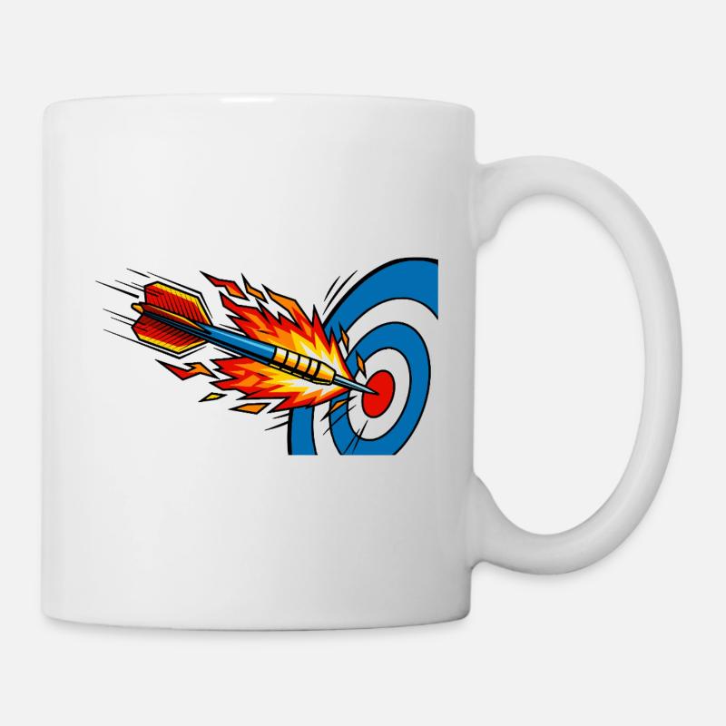 Fléchette Cible de Feu Cible - Mug blanc - blanc