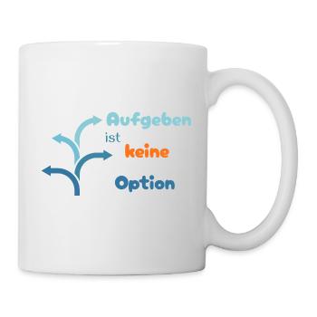 LIEBEVOLL Aufgeben ist keine Option - Tasse - Weiß - Rechts