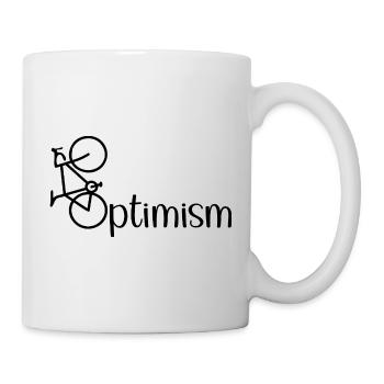 Cycliste Optimism - Mug blanc - blanc - Droite