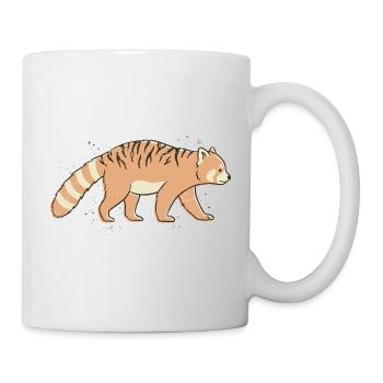 Red Tiger Striped Panda - Mug - white - Right