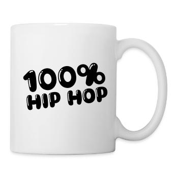 100% Hip Hop - Tasse - Weiß - Rechts