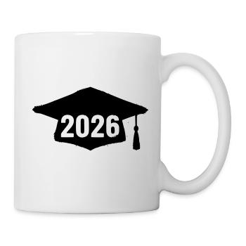 Doktorhut Abschluss 2026 Grunge - Tasse - Weiß - Rechts