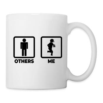 Joueur de football drôle - Mug blanc - blanc - Droite