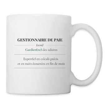 T-shirt Gestionnaire de Paie – Définition | Cadeau - Mug blanc - blanc - Droite