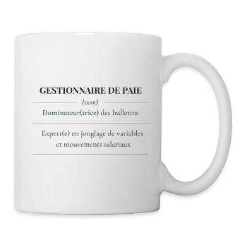 T-shirt Gestionnaire de Paie – Définition | Cadeau - Mug blanc - blanc - Droite