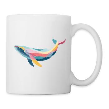 baleine, animal marin - Mug blanc - blanc - Droite