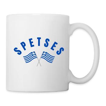 Spetses kreuzten griechische Flaggen - Tasse - Weiß - Rechts