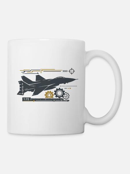 Jetgear Technikumflug Muster - Tasse - Weiß