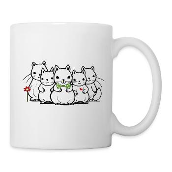 kleine Hamster - Tasse - Weiß - Rechts