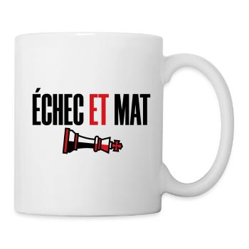 Victoire Échec et Mat Roi Renversé Style Moderne - Mug blanc - blanc - Droite