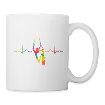 Vertical Scarf Heartbeat Aerial Acrobatics Aerial Silk - Mug - white - Right