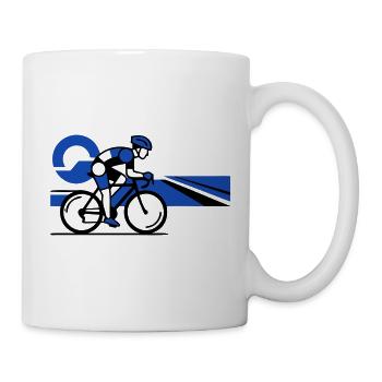 Schneller Rennrad Sprint Sportler - Tasse - Weiß - Rechts