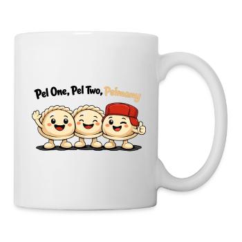 Pel One, Pel Two, Pelmany – Pelmeni Freunde - Tasse - Weiß - Rechts