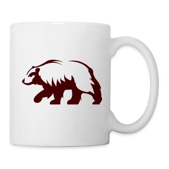 Waldbär Silhouette - Tasse - Weiß - Rechts