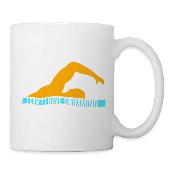 Je ne peux pas, j’ai une excuse de nageur drôle - Mug blanc - blanc - Droite