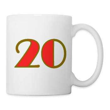 20. 20th ANNIVERSARY. 20 YEARS ANNIVERSARY. 20 YEARS. - Mug - white - Right