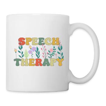 Sprachtherapie SLP Therapeut Retro Vintage Groovy - Tasse - Weiß - Rechts