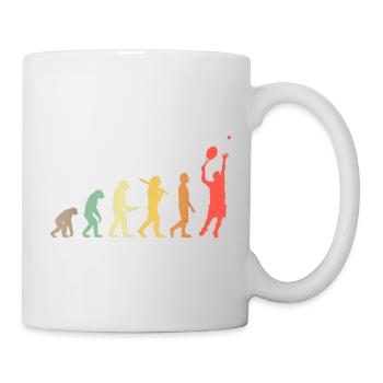 Tennis Evolution Retro-Geschenk für Tennisspieler - Tasse - Weiß - Rechts