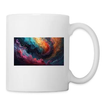 Farbwirbel Nebelmeer - Tasse - Weiß - Rechts