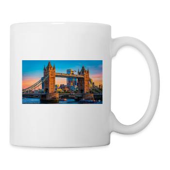 Tower Bridge Sonnenuntergang Druck - Tasse - Weiß - Rechts